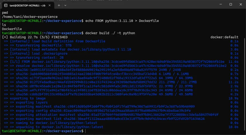 「docker build」コマンド