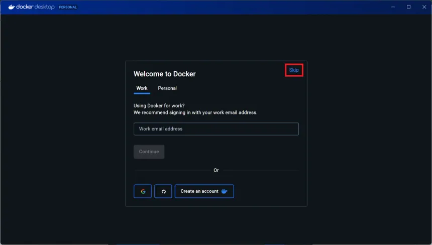 Docker Desktopの初期設定1