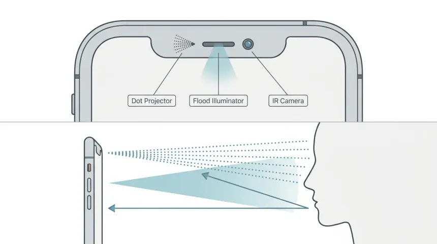 TrueDepthカメラの構造